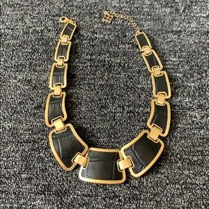 Black and gold statement necklace